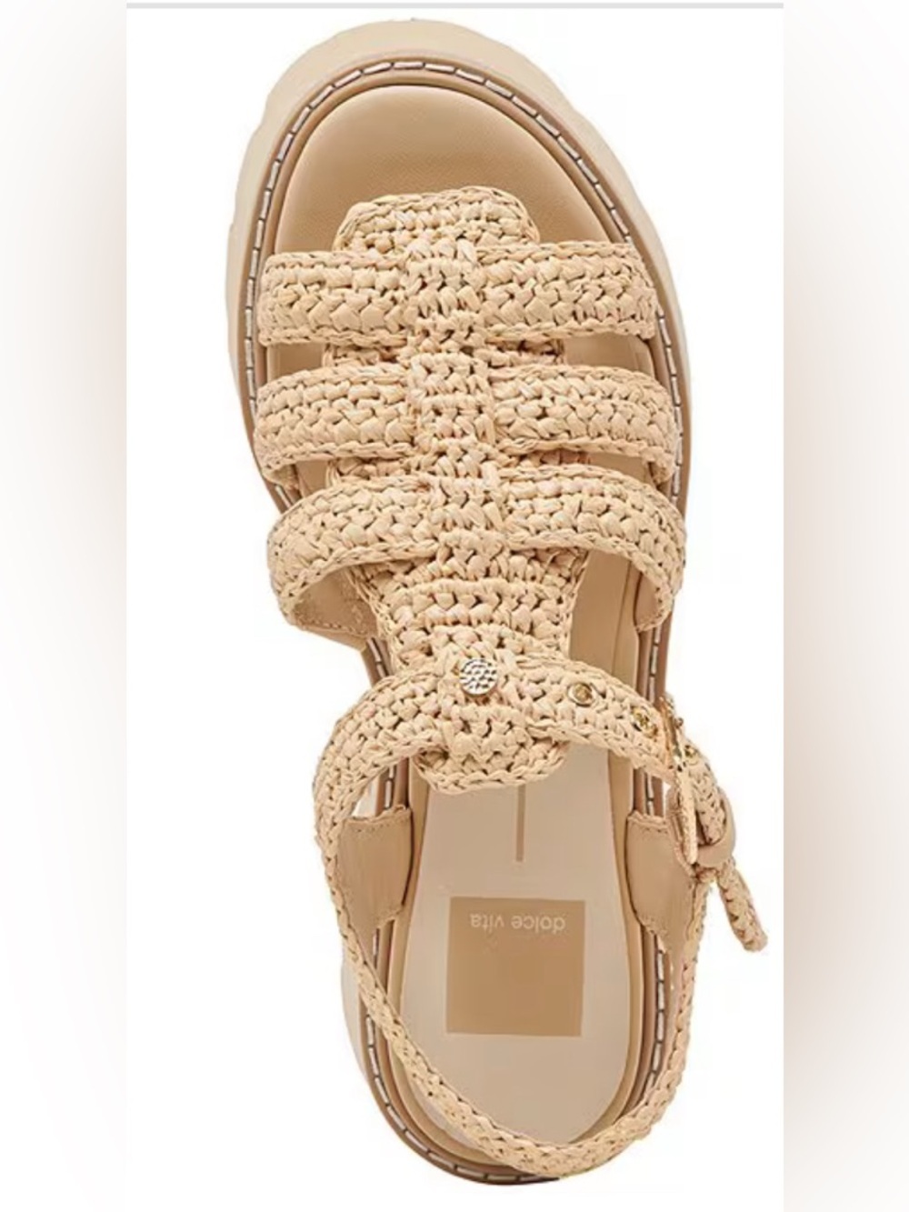 Dolce Vita women’s 7.5 Tan Latrice Strappy Chunky Sandal - Picture 2 of 9